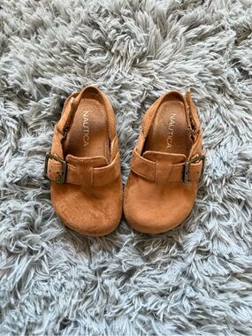 Nautica Kids Suede Buckle Moccasins in Brown